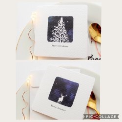 Little Deer / Xmas Tree  square card