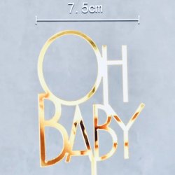 MODERN  - OH BABY TAG ( GOLD ) ** Must Be Purchased With Any Gift **