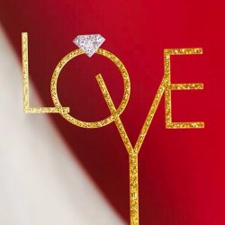 MODERN - LOVE RING TAG ( GOLDEN ) ** Must Be Purchased With Any Gift **