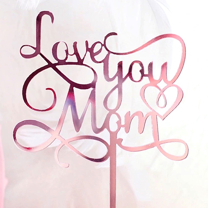 ELEGANT - LOVE YOU MOM TAG ( ROSE GOLD ) ** Must Be Purchased With Any Gift **