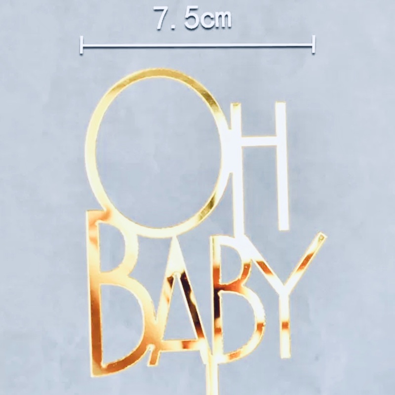 MODERN  - OH BABY TAG ( GOLD ) ** Must Be Purchased With Any Gift **