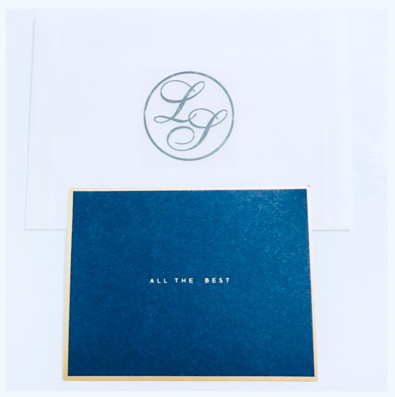 ALL THE BEST - SIMPLY ROYAL BLUE GREETING CARD  ENVELOPE SET
