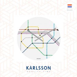 Karlsson wall clock MTR Metro glass 荷蘭Karlsson 地下鐵路線掛鐘
