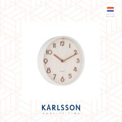 Karlsson wall clock 22cm Pure small basswood white