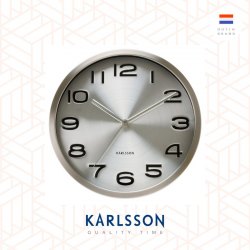 Karlsson, Wall clock 29cm Maxie steel polished Silver