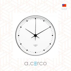 a.cerco Sparkle wall clock w. chrome case, Design by Darren Lin