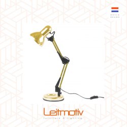 Leitmotiv, Desk lamp HOBBY steel Gold