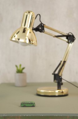 Leitmotiv, Desk lamp HOBBY steel Gold