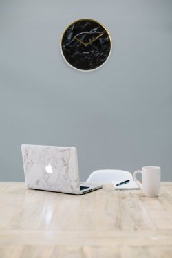 Karlsson, Wall clock Marble Delight gold case black