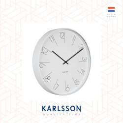 Karlsson, Wall clock Elegant Numbers steel white