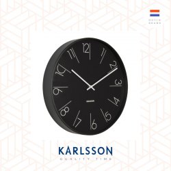 Karlsson, Wall clock Elegant Numbers steel black
