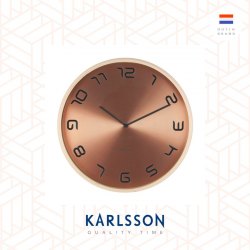 Karlsson, Wall clock Bent wood copper plated