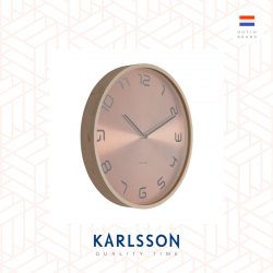 Karlsson, Wall clock Bent wood copper plated