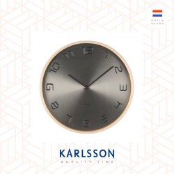 Karlsson, Wall clock Bent wood brushed steel