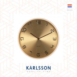 Karlsson, Wall clock Bent wood gold plated