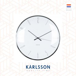 Karlsson, Wall clock Dragonfly white, Dome glass, Design by Boxtel Buijs