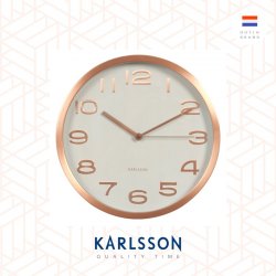 Karlsson, Wall clock 29cm Maxie copper numbers white