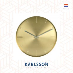 Karlsson, Wall clock Belt brass plated, Design by Boxtel  Buijs