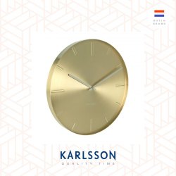 Karlsson, Wall clock Belt brass plated, Design by Boxtel  Buijs