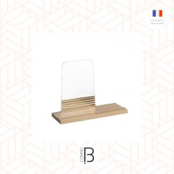 法國comingB 棕色實木桌上擺件連鏡子