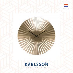 Karlsson Wall clock Sensu steel gold