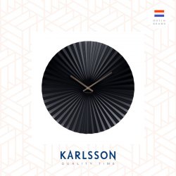 Karlsson Wall clock Sensu steel black