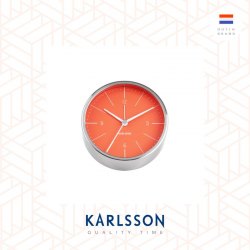 Karlsson, Alarm clock Normann brushed steel orange