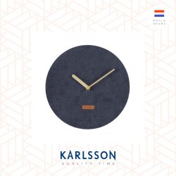 Karlsson, Wall clock Corduroy dark blue