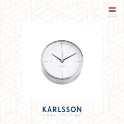 Karlsson, Alarm clock Normann brushed steel white