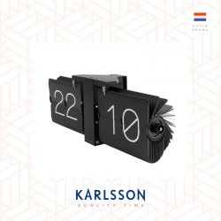 Karlsson, Flip clock No Case black, matt black stand (Table/Hanging)