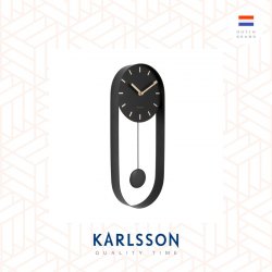 Karlsson, 50cm Wall clock Pendulum Charm steel black (Pendulum)