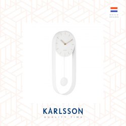Karlsson, 50cm Wall clock Pendulum Charm steel white (Pendulum)