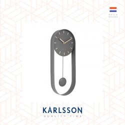 Karlsson, 50cm Wall clock Pendulum Charm steel grey (Pendulum)