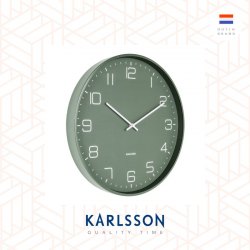 Karlsson, Wall clock Lofty matt green, design by Design Armando Breeveld