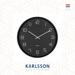 Karlsson, Wall clock Lofty matt black, design by Design Armando Breeveld