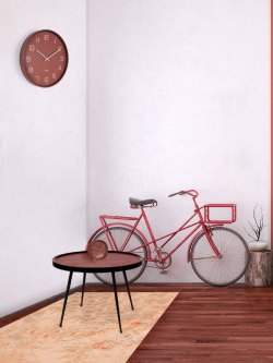 Karlsson, Wall clock Lofty matt warm red, design by Design Armando Breeveld