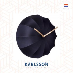 Karlsson, Wall clock Stretch lycra dark blue, Design by Antoine Peters