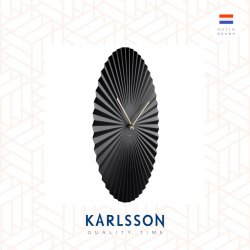 Karlsson Wall clock Sensu XL steel black