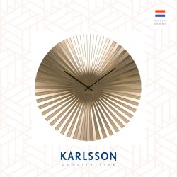 Karlsson Wall clock Sensu XL steel gold plated