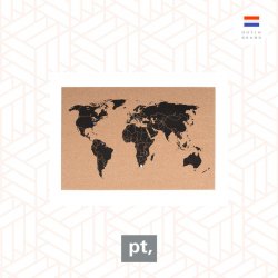 pt, Corkboard World Map