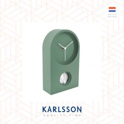 Karlsson, Wall / Table clock Taut rubberized green, design by Armando Breeveld