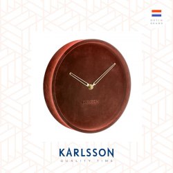Karlsson, Wall clock Lush velvet clay brown, design by Delinah Bouwman