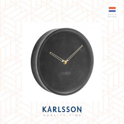 Karlsson, Wall clock Lush velvet dark grey, design by Delinah Bouwman