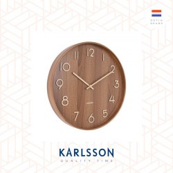 Karlsson, 40cm wall clock Pure medium dark basswood