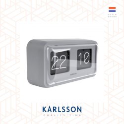 Karlsson, Table/wall clock Bold Flip matt grey