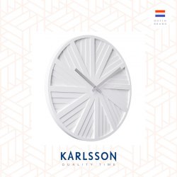 Karlsson wall clock 40cm Slides white, Design by Chantal Drenthe