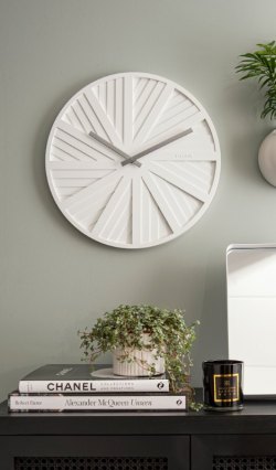 Karlsson wall clock 40cm Slides white, Design by Chantal Drenthe