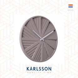 Karlsson wall clock 40cm Slides warm grey, Design by Chantal Drenthe