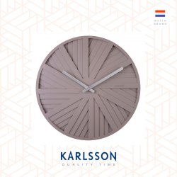 Karlsson wall clock 40cm Slides warm grey, Design by Chantal Drenthe