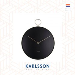 Karlsson wall clock L43cm Hook black, Design by Anne Rieck